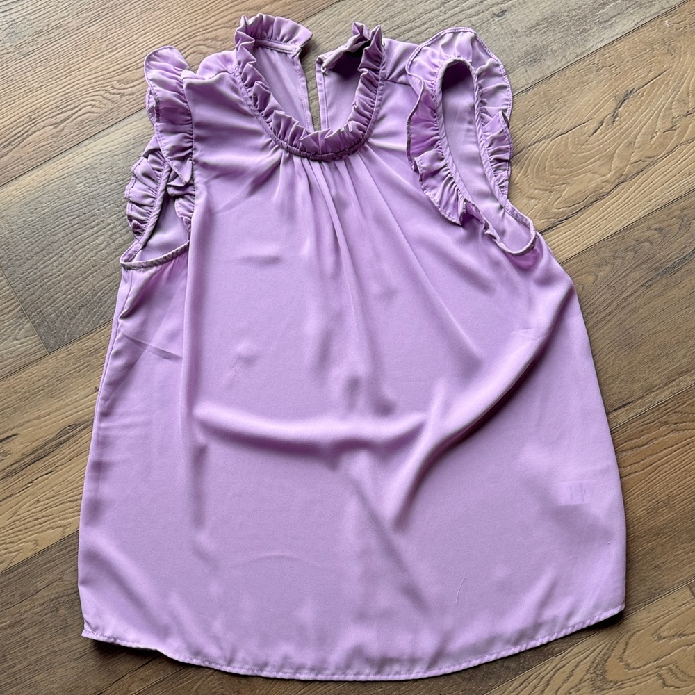 Staccato Lilac Ruffled Top